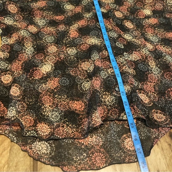 J Jill Hippie Artsy Floral Lightweight Long Sleeve Button Top Womens Size XL - Picture 5 of 8